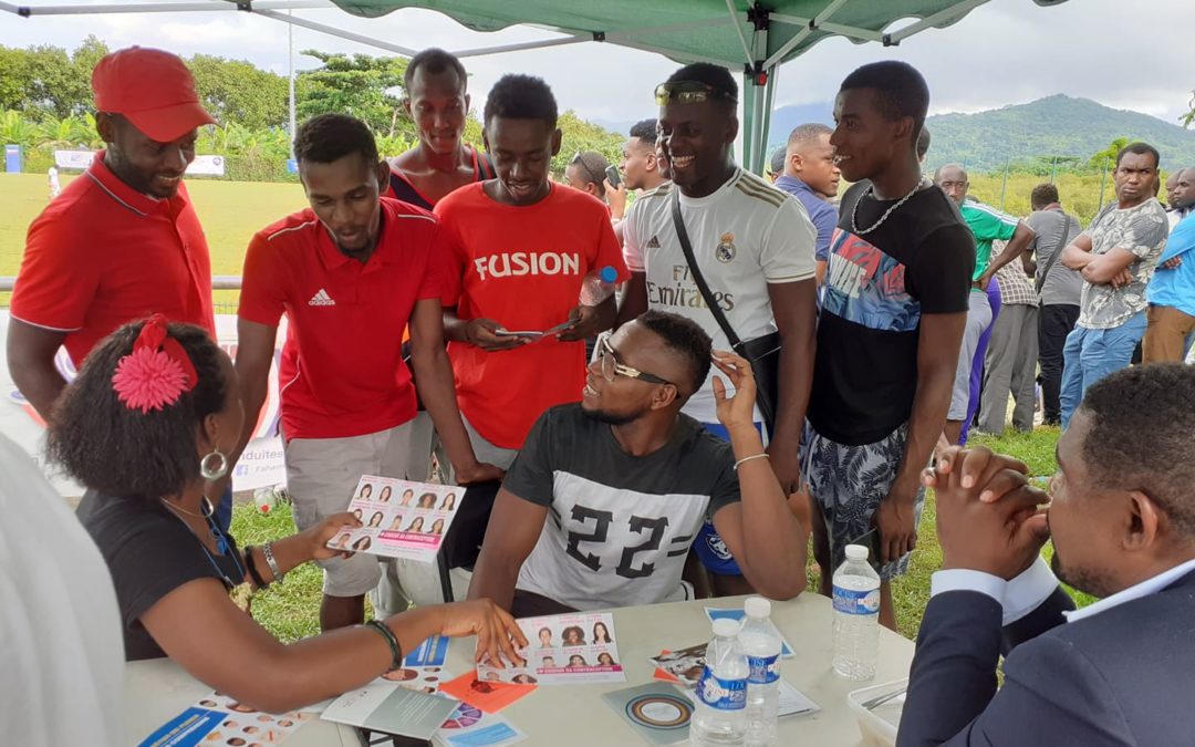 Sensibilisation lors des coupes de Mayotte seniors et entreprises